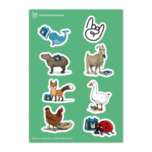 Release Mascot sticker set